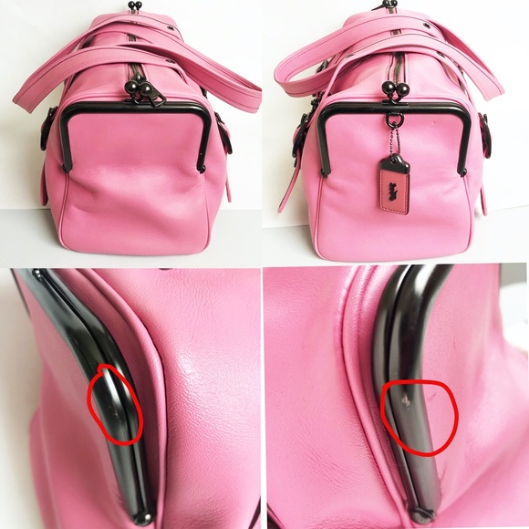 Coach x Keith Haring Mailbox Bag PINK Limited Edition Kisslock Shoulder Bag HTF - Picture 6 of 14